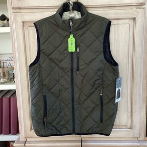 Free Country men’s trail creek puffer vest sz S lightweight dark olive nwt